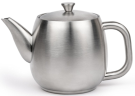 Bredemeijer Dubbelwandige theepot Vera - 0,9 liter - RVS Mat - Met filter