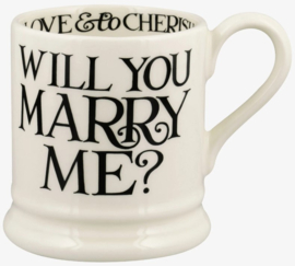 Emma Bridgewater Black Toast Will You Marry Me - 1/2 Pint Mug