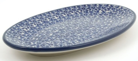 Bunzlau Oval Cookie Dish Indigo