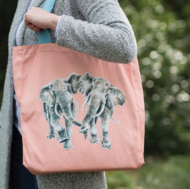 Wrendale Designs 'Age is Irrelephant' Canvas Bag - Elephant