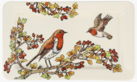 Emma Bridgewater Birds in the Hedgerow Rosehip & Robin Medium Oblong Plate