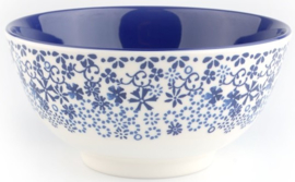 Bunzlau Castle Melamine Bowl Indigo Lace Ø: 15 cm