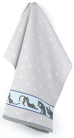 Bunzlau Tea Towel Cats Grey