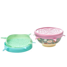 Rice Silicone Lid for Medium Melamine Bowl in 3 Assorted Colors
