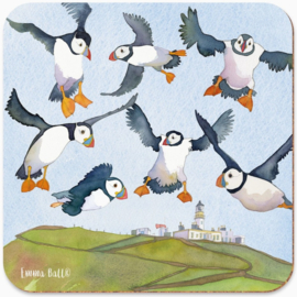 Emma Ball Onderzetter - Flying Puffins - per stuk