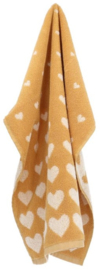 Bunzlau Kitchen Towel Hearts Yellow