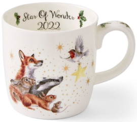 Wrendale Designs Large Mug 'Star of Wonder' 2022 -22-carat gold detailing-