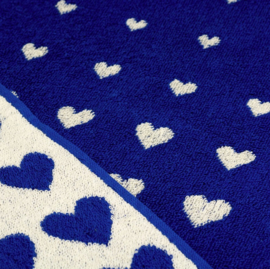 Bunzlau Kitchen Towel Hearts Royal Blue