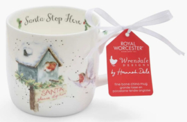Wrendale Designs 'Santa Stop Here' Robin Mug