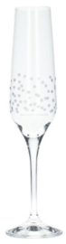 Bunzlau Champagneglas Bubble Dots 195 ml -wit-