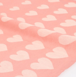 Bunzlau Tea Towel - Hearts Pink