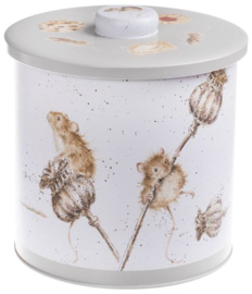 Wrendale Designs Biscuit Barrel 'Country Mice' -grey-