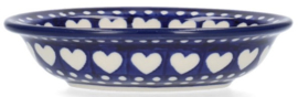 Bunzlau Soap Dish Oval Blue Valentine