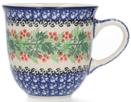 Bunzlau Tulip Mug 330 ml Holly Berry