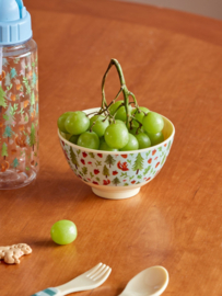 Rice Small Melamine Bowl - Blue Happy Forest Print