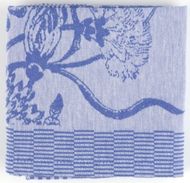 Bunzlau Tea Towel Delfs Blue Bird Royal Blue