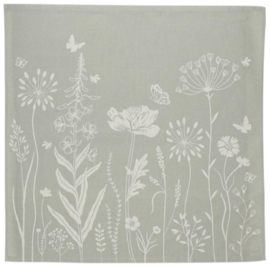 Bunzlau Tea Towel Wild Flowers Dark Green