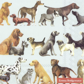 Emma Bridgewater Dogs Light Blue Lunch Napkins