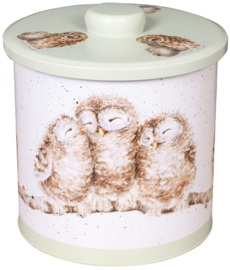 Wrendale Designs Biscuit Barrel 'The Country Set' Owl -green-