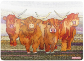 Emma Ball Placemat - Highland Coos 28,5 x 20,8 cm - per stuk