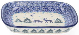Bunzlau Tray Small 15 x 18,5 cm Christmas Deer -Limited Edition-
