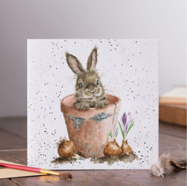 Wrendale Designs Card 'The Flower Pot'