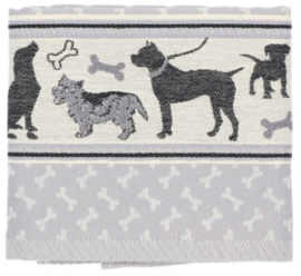 Bunzlau Tea Towel Dog Grey