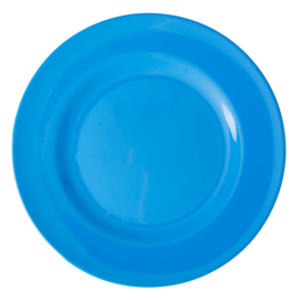 Rice Melamine Round Dinner Plate in Ocean Blue