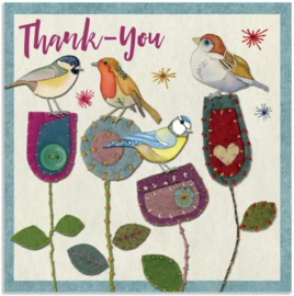 Emma Ball Thank You Card - Stitched Birdie