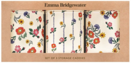 Emma Bridgewater Poppies & Pinks - set of 3 Caddy Tins