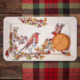 Emma Bridgewater Birds in the Hedgerow Rosehip & Robin Medium Oblong Plate