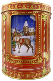Kerstcarrousel Muziekdoos & Bewaarblik - Engeltjes in de Sneeuw