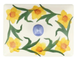Emma Bridgewater Windblown Daffodils - Small Butter Dish