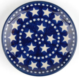 Bunzlau Teabag Dish Ø 10 cm - Blue Stars