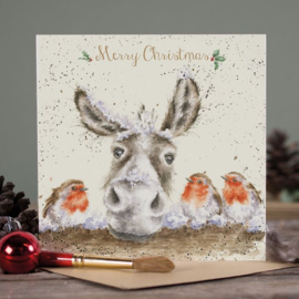 Wrendale Designs 'The Christmas Donkey' Donkey Christmas Card
