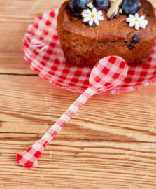 Rice Acryl Teaspoon - Red Check