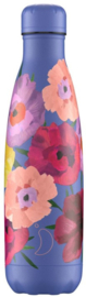 Chilly's Drink Bottle 500 ml Flowers Maxi Poppy -mat met reliëf-