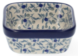 Bunzlau Square Bowl 170 ml 10 x 10 cm Blue Olive