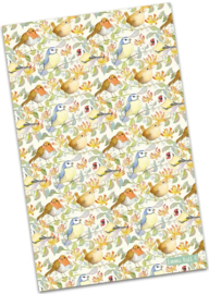 Emma Ball Cotton Tea Towel Garden - Bird & Honeysuckle