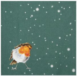 Wrendale Designs Lunch Napkins 'Rockin' Robins' Robin