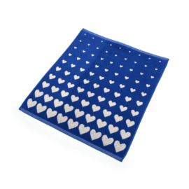 Bunzlau Kitchen Towel Hearts Royal Blue