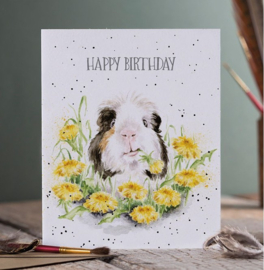 Wrendale Designs 'Dandy Day' Guinea Pig Birthday Card