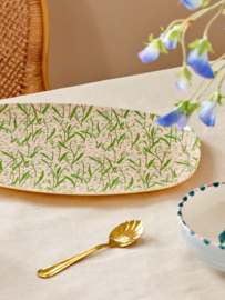 Rice Melamine Rectangular Plate - New Snowdrop Print
