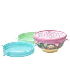 Rice Silicone Lid for Medium Melamine Bowl in 3 Assorted Colors