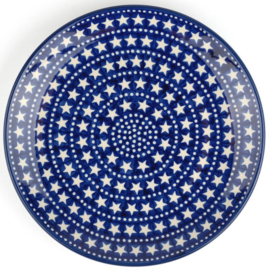 Bunzlau Plate Ø 25,5 cm Blue Stars