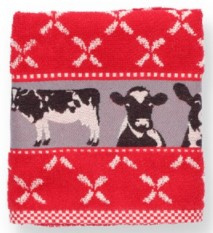 Bunzlau Kitchen Towel Cows Red
