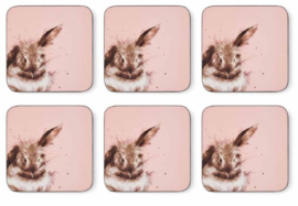 Wrendale Designs Coasters 'Bathtime' Rabbit - Set of 6