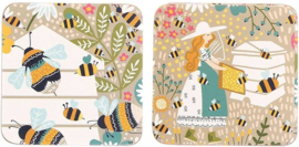 Ulster Weavers Coasters - Bee Keeper - set of 4-