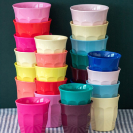 Rice Small Melamine Cup in 6 Assorted Sunny Colors - 6 pcs.
