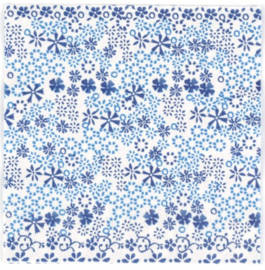 Bunzlau Paper Napkins Indigo Lace